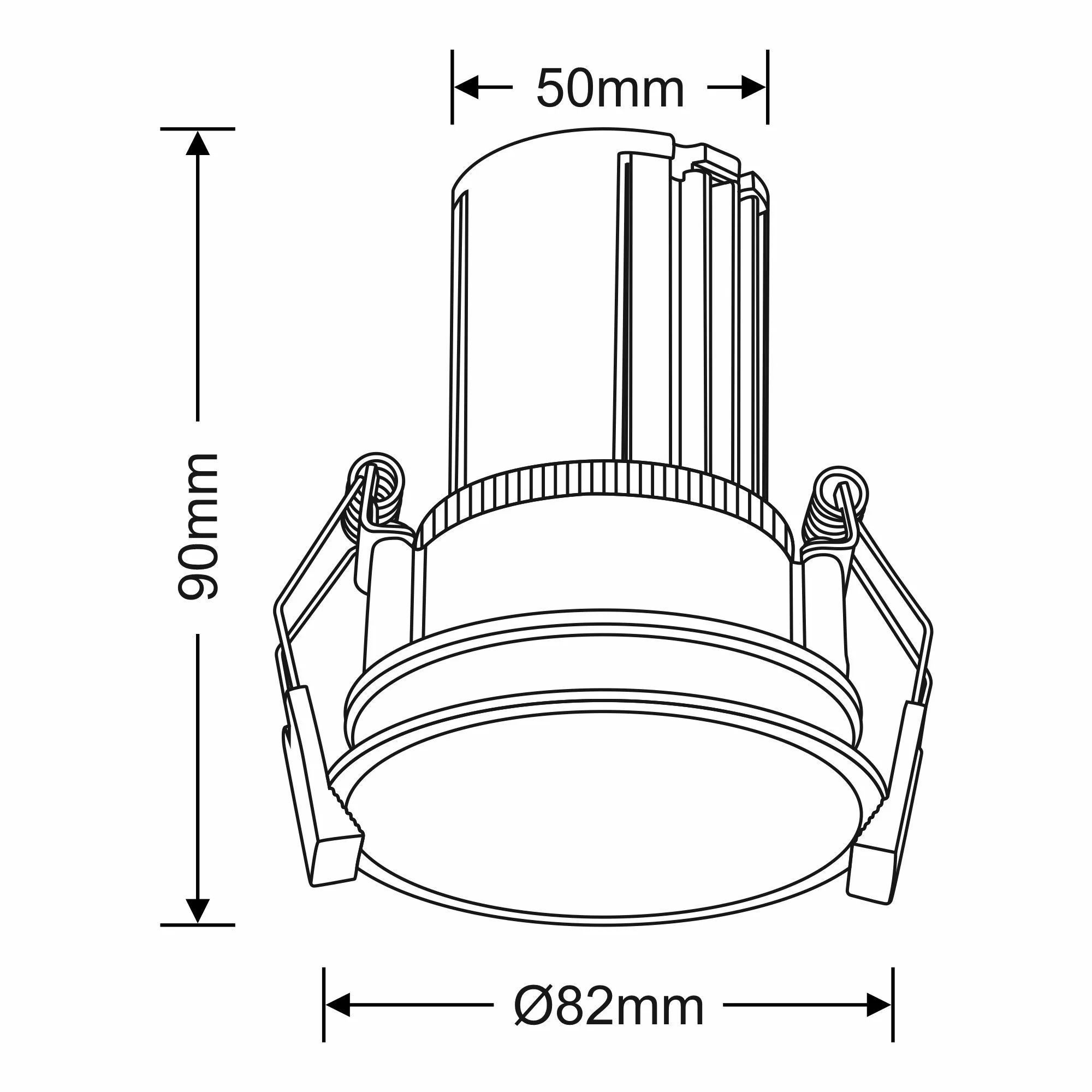 Bania 9 Powered by Tridonic  9W 2700K 770lm 24° CRI>90 LED Engine, 250mA Silver Fixed Recessed Spotlight, IP20 DM201640  Dlux Bania 9